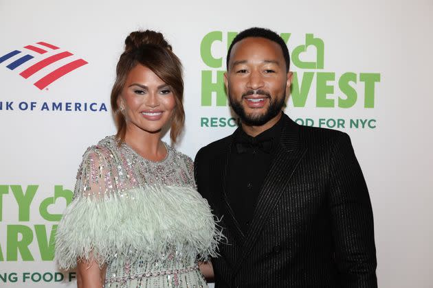 Chrissy Teigen and John Legend in April. (Photo: Hippolyte Petit via Getty Images)