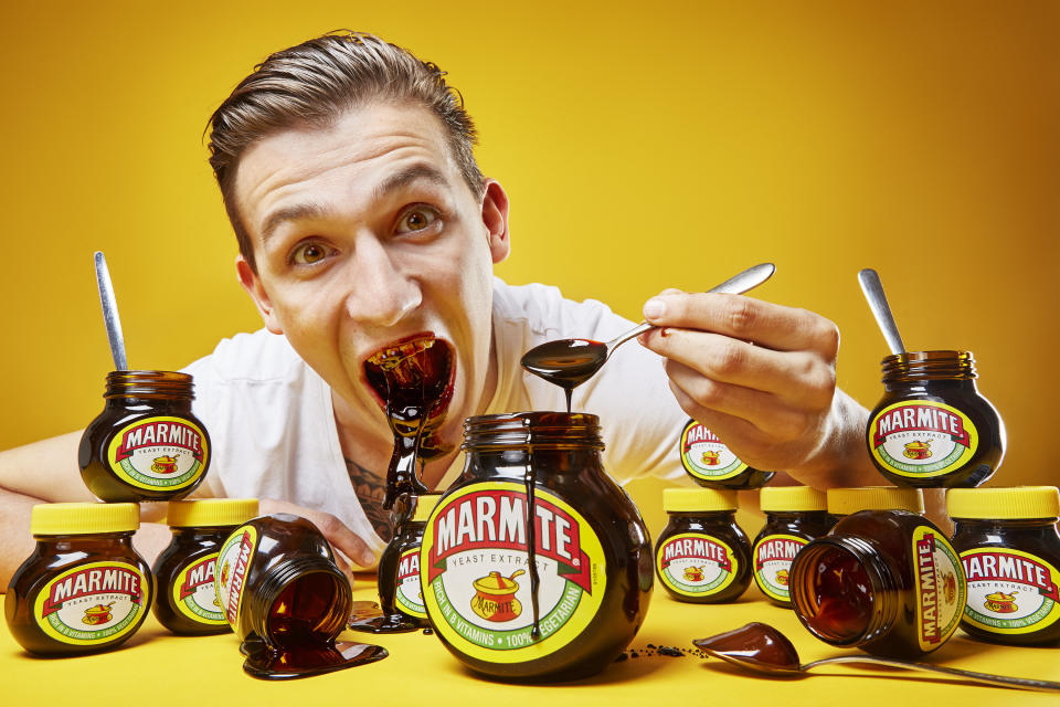 Andre Ortolf owns a wide variety of world records in the 2018 edition of&nbsp;Guinness World Records, including most Marmite eaten in one minute: 252 grams.&nbsp;