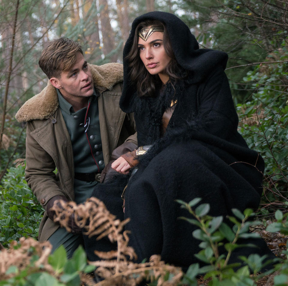 Chris Pine's Steve Trevor with Gal Gadot's Wonder Woman (Warner Bros.)