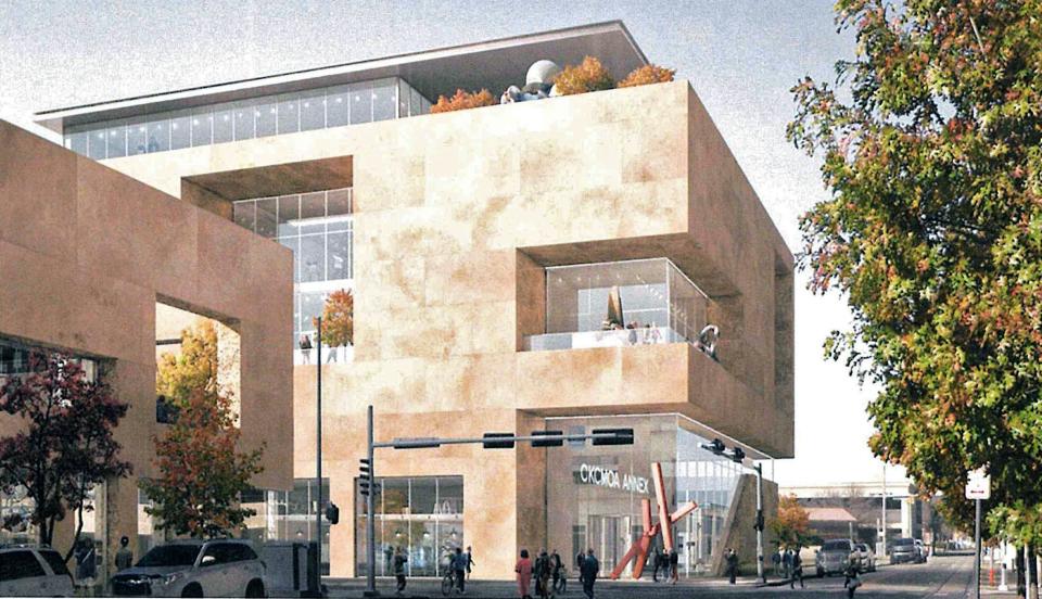 This conceptual rendering shows how the Oklahoma City Museum of Art might expand with a future annex at 415 Robert S. Kerr Ave.