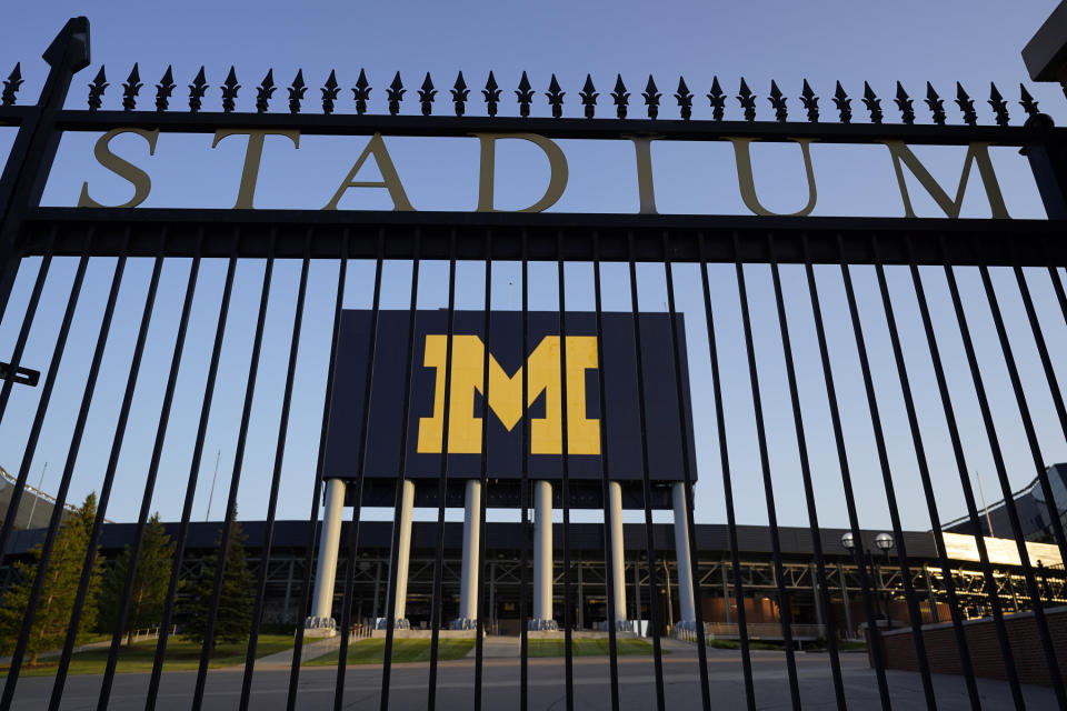 The University of Michigan football stadium is pictured in August. The stay-at-home order will not affect the university's sports teams. (Photo: ASSOCIATED PRESS)