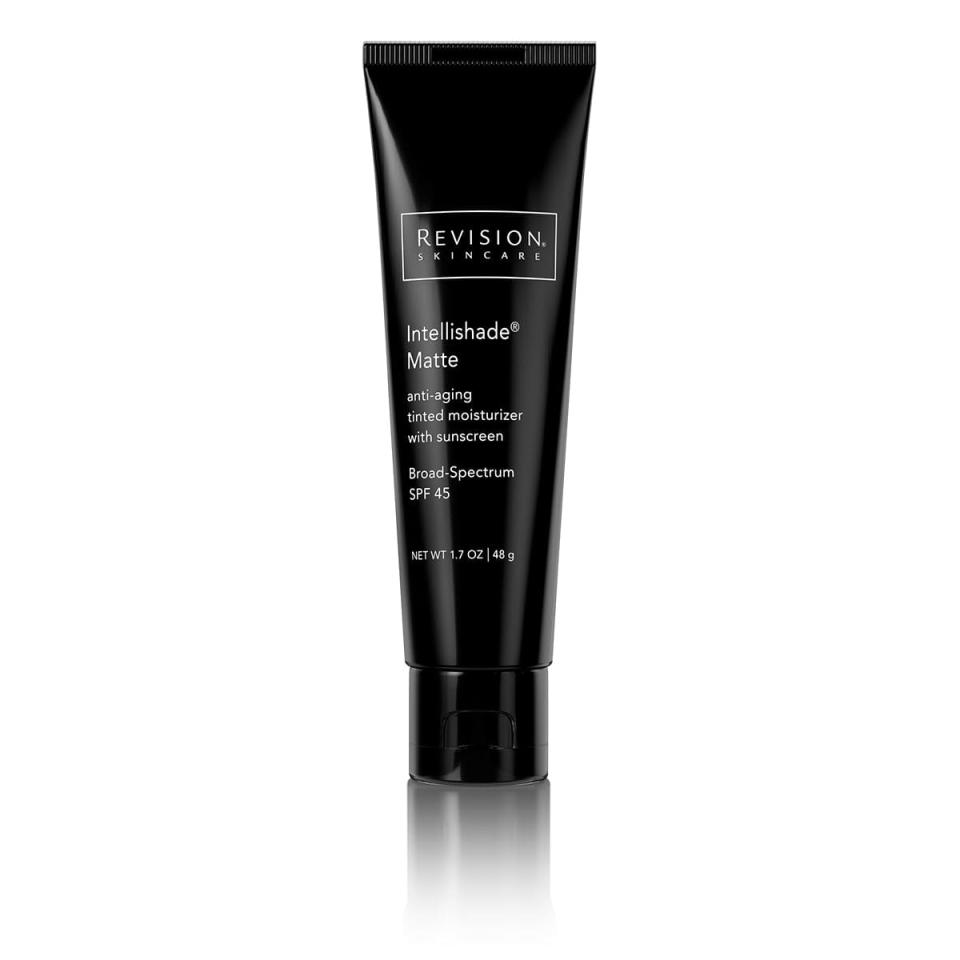 <p><a href="https://revisionskincare.com/products/intellishade-matte-1-7-oz?_ab=0&_fd=0&_sc=1" rel="nofollow noopener" target="_blank" data-ylk="slk:Shop Now;elm:context_link;itc:0;sec:content-canvas" class="link ">Shop Now</a></p><p>Intellishade Matte SPF 45</p><p>revisionskincare.com</p><p>$84.00</p><span class="copyright">revision skincare</span>