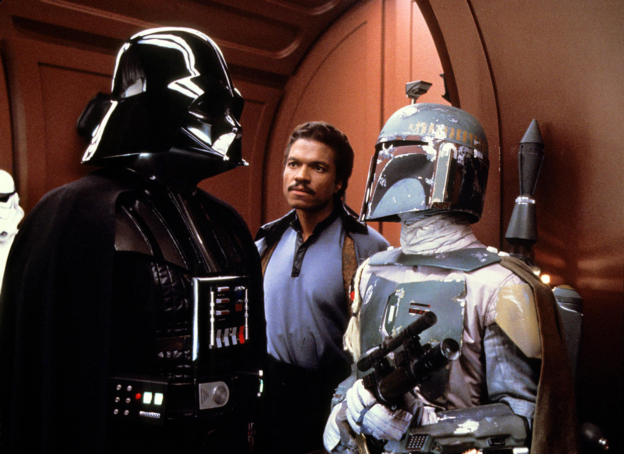 Bounty hunter Boba Fett and Darth Vader meet in 'The Empire Strikes Back' (Photo: Lucasfilms/courtesy Everett Collection)