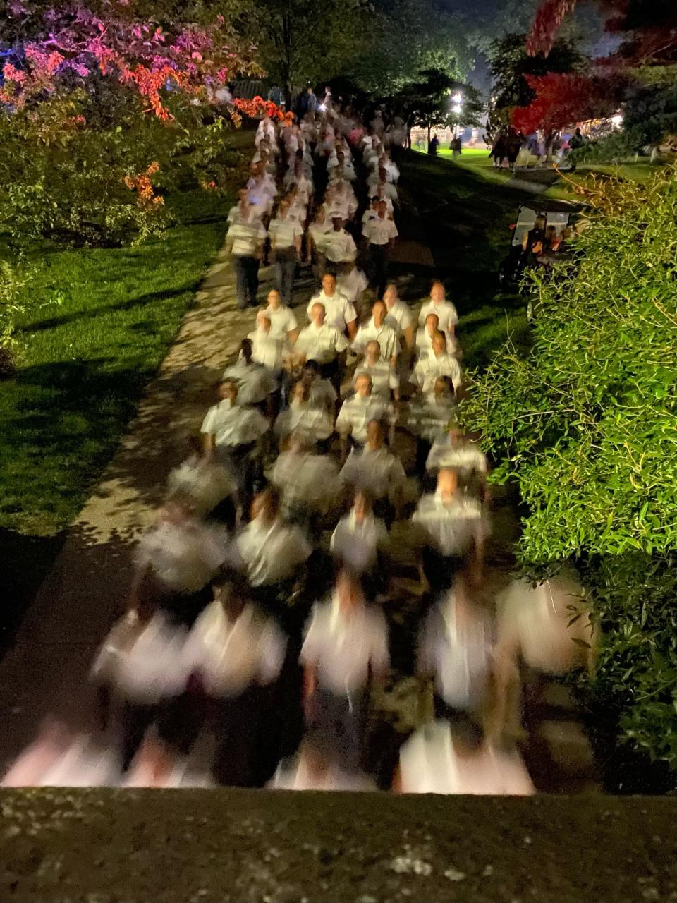 West Point cadets celebrate Fourth of July early during an outdoor concert on Saturday, July 1.