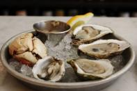 <p>Whether they're fresh or canned, oysters are some of the most nutrient dense seafood available. A one-cup serving of oysters has 17.5 grams of protein and more than 100 percent of the daily recommended allowance of iron. Need some oyster inspiration? Try these <a href="http://www.thedailymeal.com/7-outstanding-oyster-recipes" rel="nofollow noopener" target="_blank" data-ylk="slk:seven outstanding oyster recipes;elm:context_link;itc:0;sec:content-canvas" class="link "><b>seven outstanding oyster recipes</b></a>.</p>