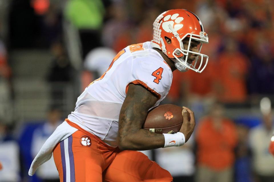 Clemson QB Deshaun Watson still has doubters but should be highly regarded in the 2017 NFL draft. (Getty Images)