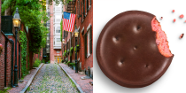 <p>Massachusetts pays homage to the red, white, and blue—or at least the red!—with the <a href="https://www.littlebrowniebakers.com/cookies-info/raspberry-rally/" rel="nofollow noopener" target="_blank" data-ylk="slk:Raspberry Rally;elm:context_link;itc:0;sec:content-canvas" class="link ">Raspberry Rally</a>.</p>