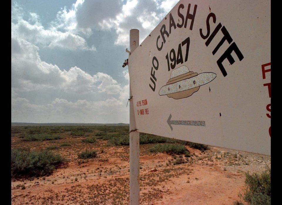 America's most infamous UFO case centers in Roswell, N.M. Some people claimed an alien spacecraft crashed there in 1947; the military said it was a weather balloon.