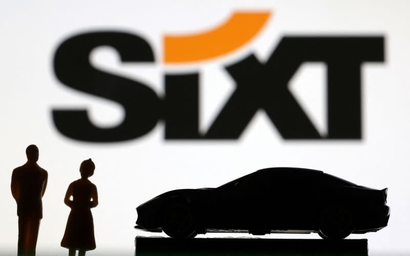 Illustration shows SIXT rent a car logo