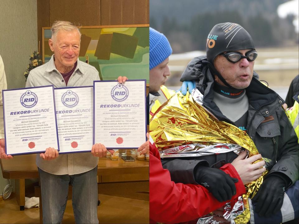 Donaldson stellte im Alter von 84 Jahren Rekorde im Untereisschwimmen auf. - Copyright: Michael C. Donaldson