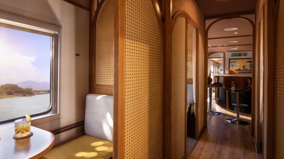 Each Vietage carriage has six private booths and a sit-up bar. - Courtesy Anantara