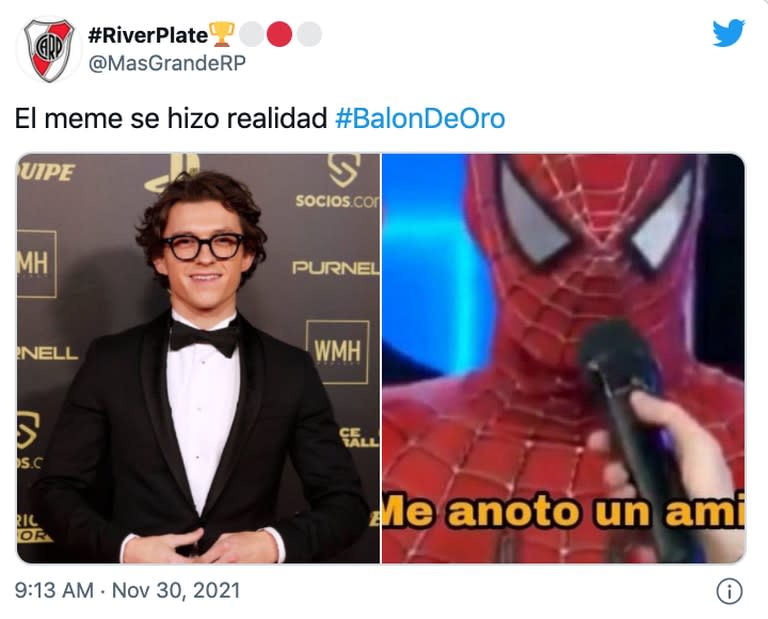 Spiderman, Messi y Azzaro: los mejores memes que dejó el Balón de Oro