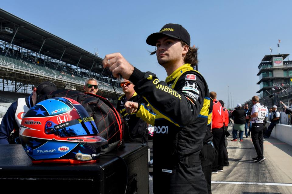 Andretti Autosport with Curb-Agajanian driver Colton Herta (26) prepares to get in his car Saturday, May 20, 2023, during first day of qualifying ahead of the 107th running of the Indianapolis 500 at Indianapolis Motor Speedway. 