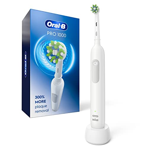 Oral-B Pro 1000 Power Rechargeable Electric Toothbrush Powered by Braun ,1 count , White (Packa…