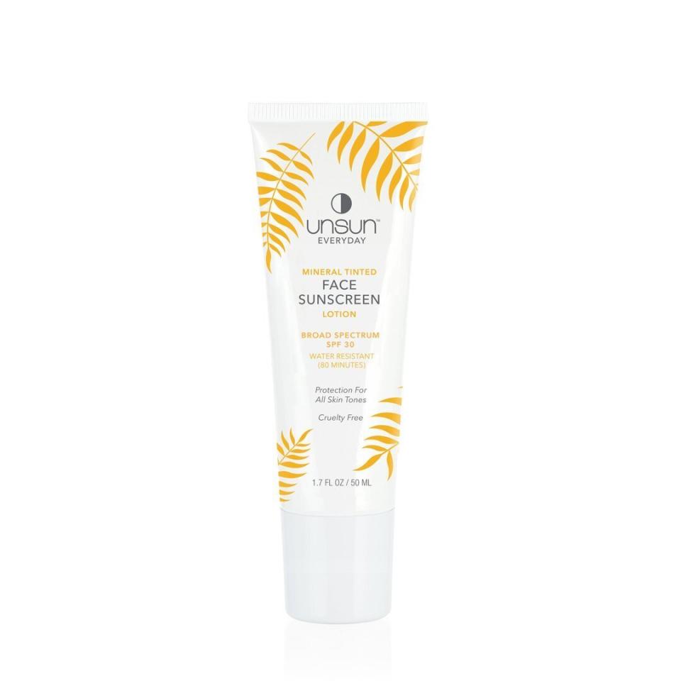 Get <a href="https://www.unsuncosmetics.com/collections/shop/products/everyday-mineral-tinted-face-sunscreen" target="_blank" rel="noopener noreferrer">the Unsun everyday mineral tinted sunscreen for $15.99</a>