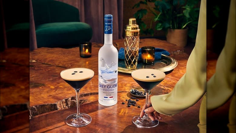 Grey Goose and espresso martinis