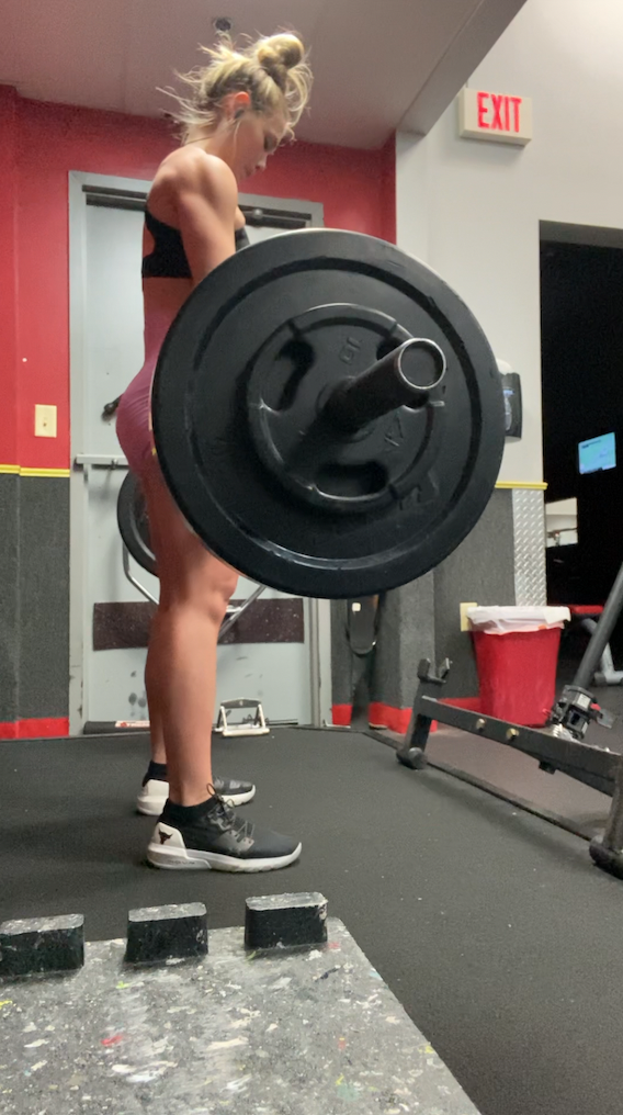 a person lifting weights