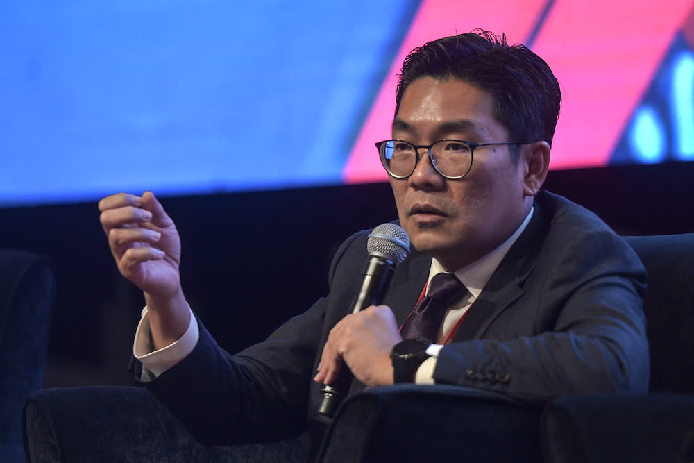 Sim speaks during the National Economic Forum 2019 in Kuala Lumpur August 29, 2019. — Picture by Shafwan Zaidon