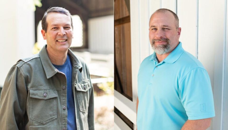  McKenzie Bridge businessman Darin Harbick, left, defeated state Rep. Charlie Conrad, R-Dexter, in the Republican primary in the 12th House District. (Campaign photos)