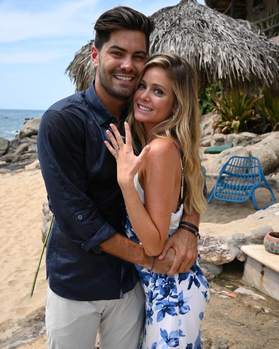 Dylan and Hannah after their engagement on Bachelor in Paradise