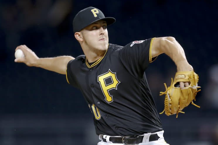 Hospital results revealed Jameson Taillon tested positive for testicular cancer. (AP Photo)