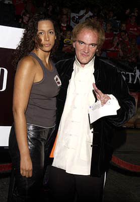 Quentin Tarantino and gal at the Westwood premiere of Warner Brothers' Rock Star