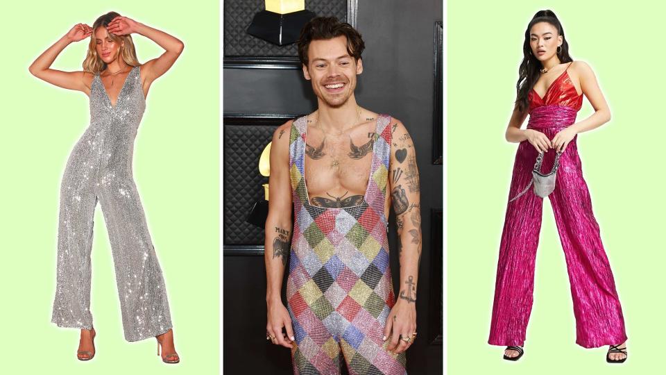 Harry Styles Grammys 2023 fashion: Shop Harry-inspired colorful jumpsuits.
