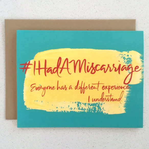 A card that acknowledges everyone’s miscarriage experience is different