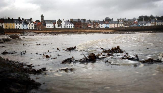 view of Scottish fishing town Anstruther 