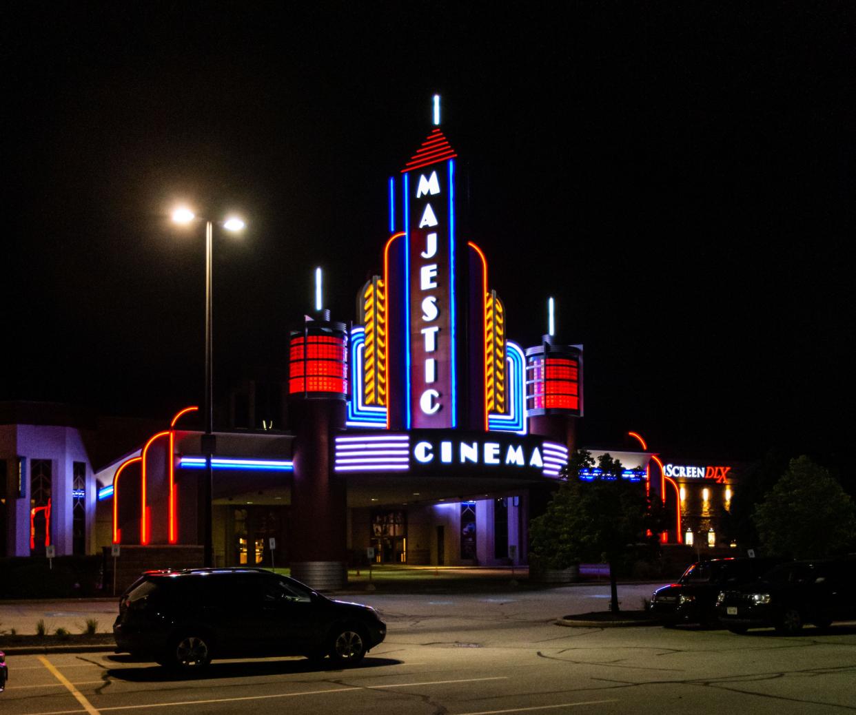 Marcus Theatres' Majestic Cinema, opened in 2007, has 16 screens, including two DLX UltraScreens.