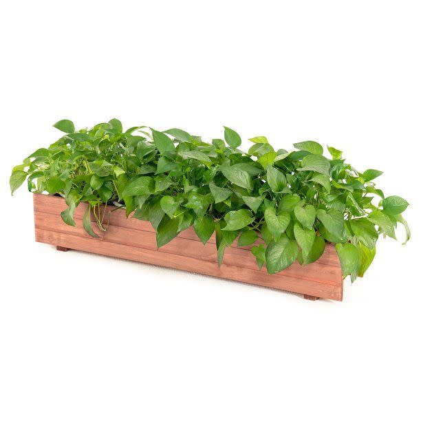 5)  Decorative Wood Window Box Planter