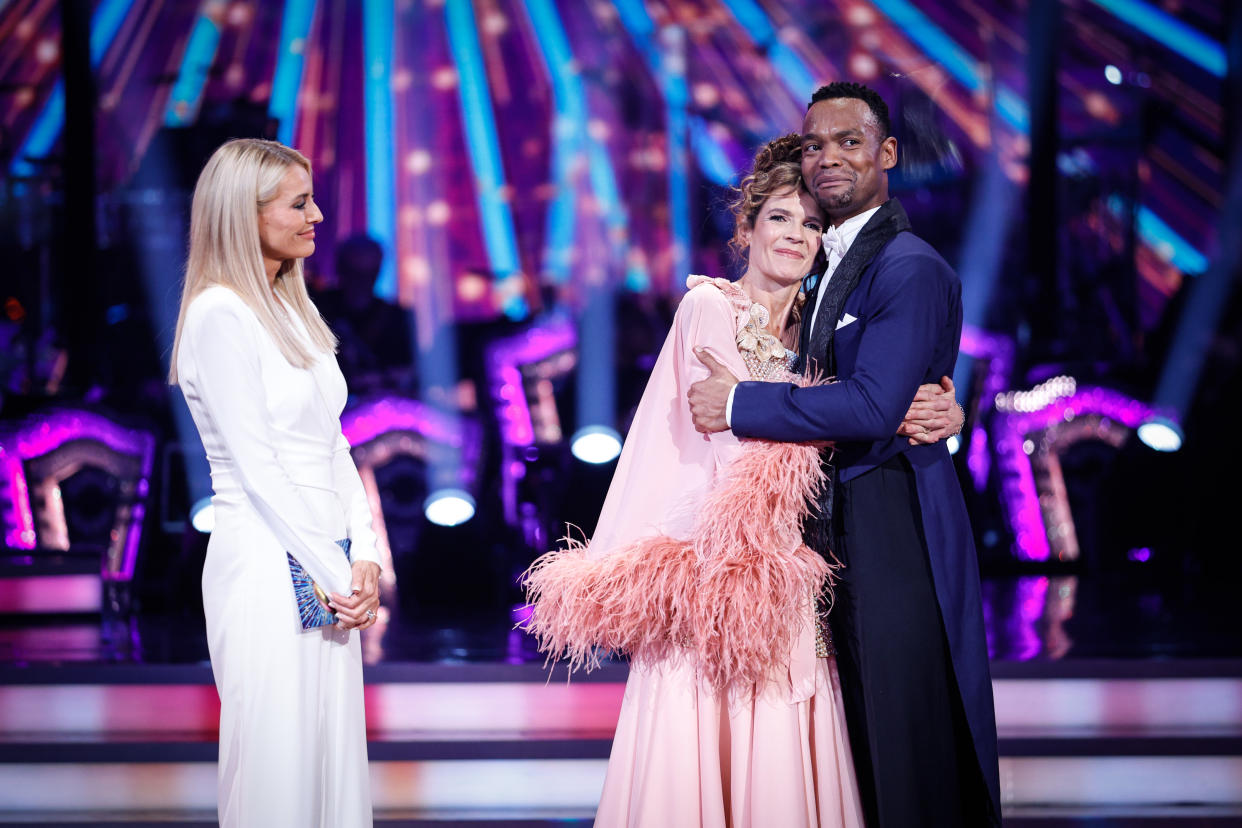 Strictly's Annabel Croft and Johannes Radebe were eliminated on Sunday night's results show. (BBC)