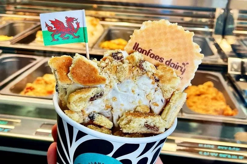 The Welsh cake ice cream from Llanfaes Dairy Ice Cream