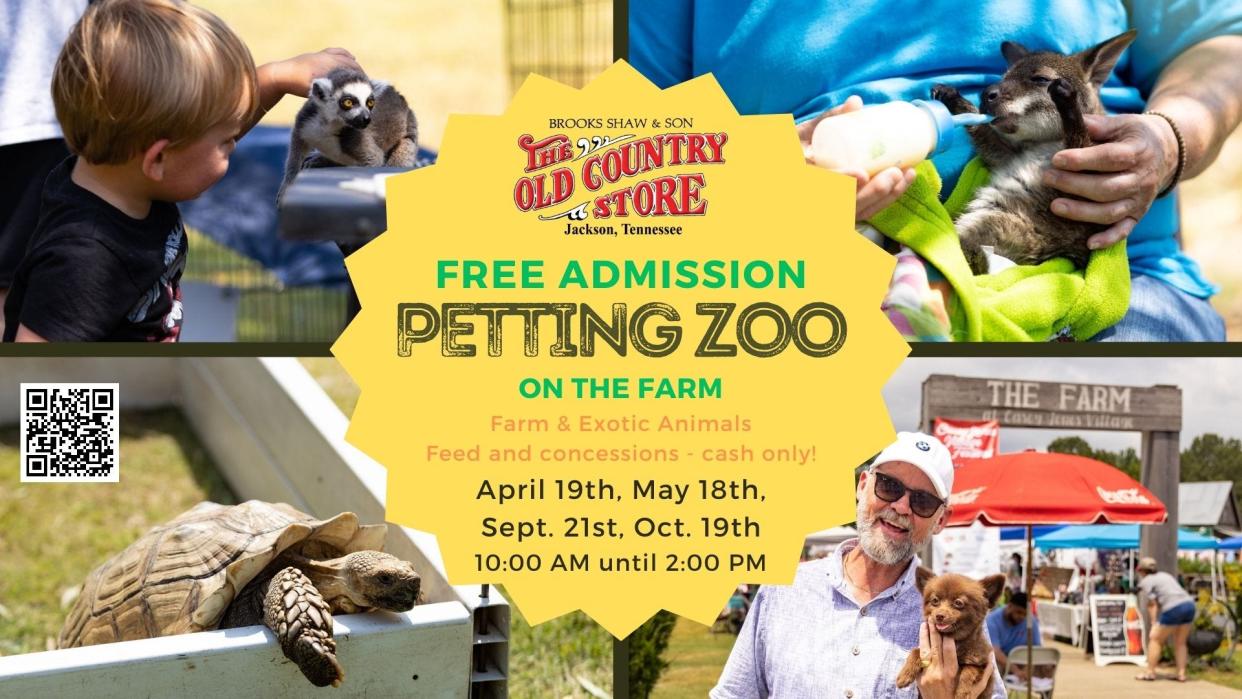 The Petting Zoo at the Old Country Store offers free admission.