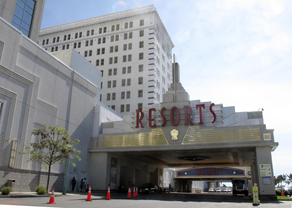 The exterior of Resorts Casino in Atlantic City N.J. is shown in this Oct. 1, 2020 photo. The Mohegan tribe will end its management of Atlantic City's Resorts casino at the end of this year, both parties said Monday, Feb. 26, 2024. (AP Photo/Wayne Parry)