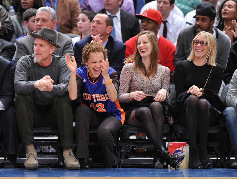 Something has amused Matthew Modine, Chloe Sevigny, and friends.