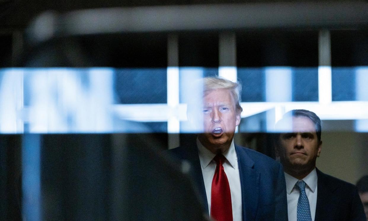 <span>Donald Trump in court in New York on Monday.</span><span>Photograph: AFP/Getty Images</span>