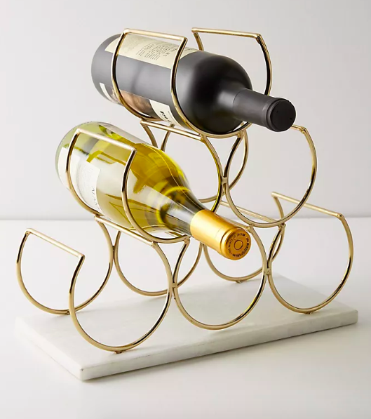 Brass Wine Rack. Image via Anthropologie.