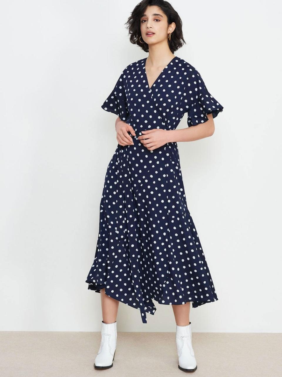 Eliana Polka Dot Wrap Dress. (Photo: Kitri)