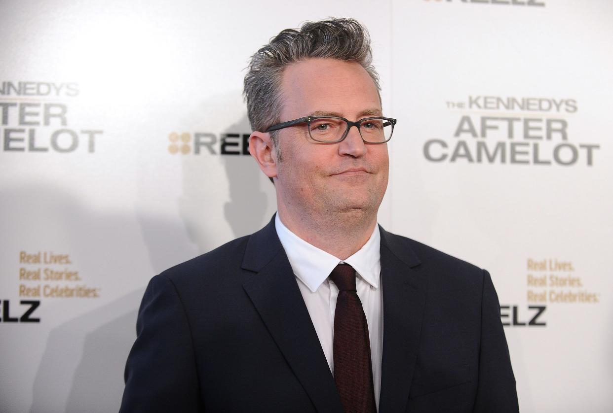 Matthew Perry at the premiere of "The Kennedys: After Camelot" on March 15, 2017.