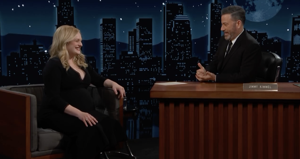 Elisabeth Moss and Jimmy Kimmel