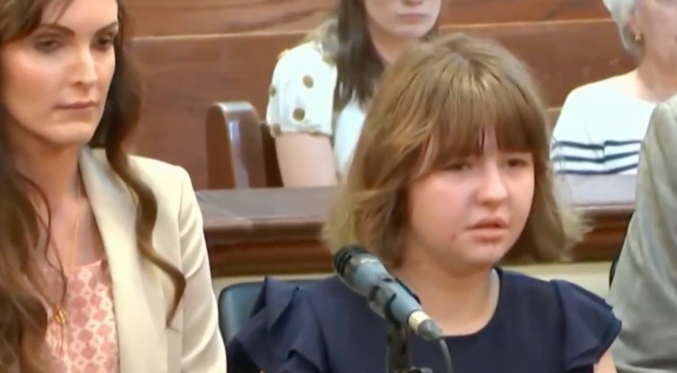 Carly Gregg, 15, of Rankin County, Mississippi, was sentenced to life in prison on September 20 for the March 2024 murder of her mother Ashley Smylie. (WJTV)