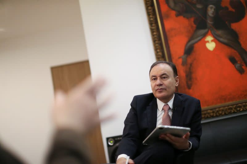 Alfonso Durazo, former security minister and candidate for governor in Sonora, is pictured during an interview with Reuters in Mexico City