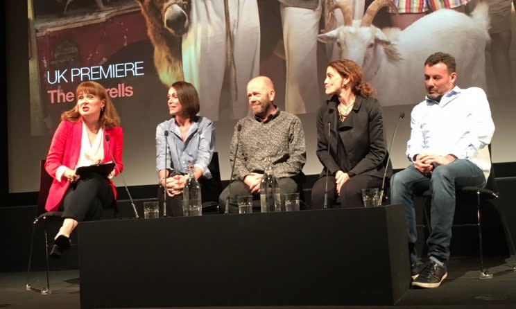 Kirsty Lang (left) chairs the panel with (l-r) Keeley, Simon, Sally and Lee 