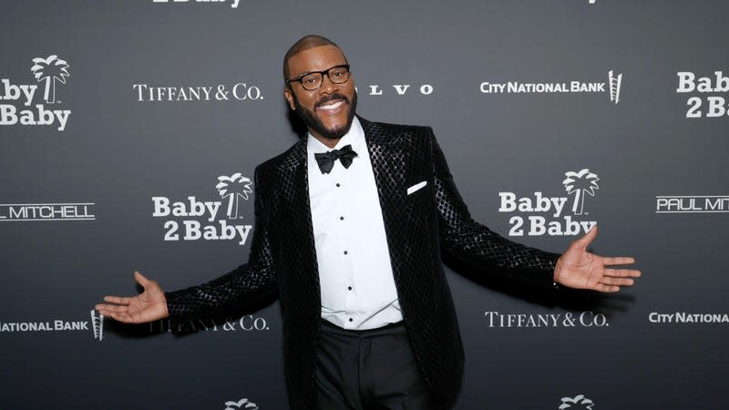 Tyler Perry attends the 2022 Baby2Baby Gala presented by Paul Mitchell on November 12, 2022 in West Hollywood, California.