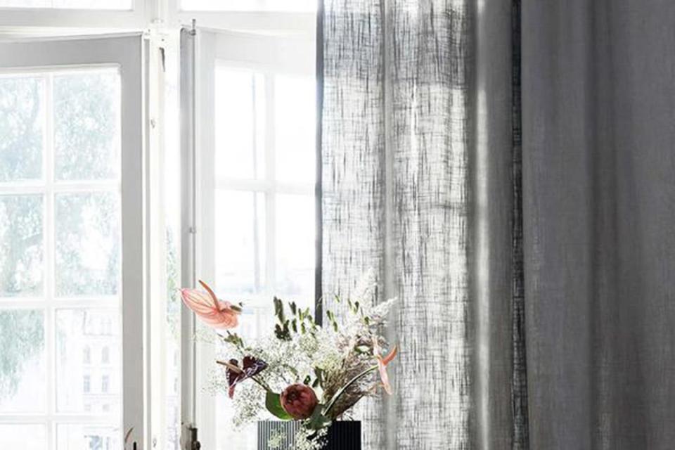 Att Pynta gotain grey linen curtain