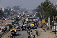 Protest against newly passed farm bills near Delhi