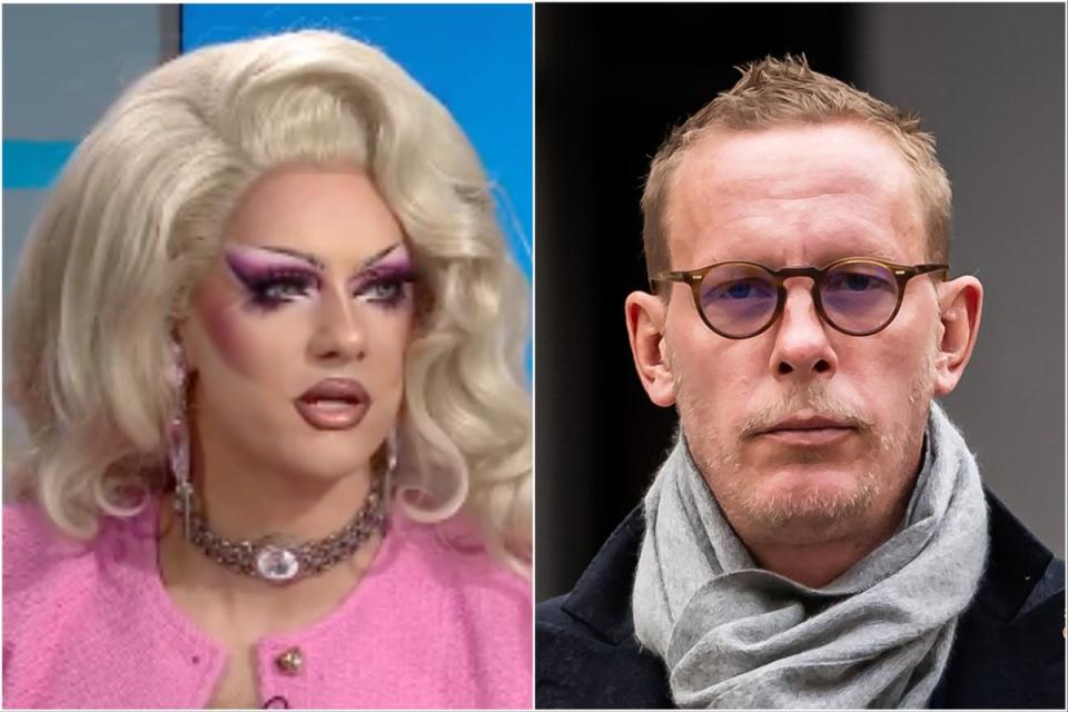 The actor-turned-politician was successfully sued by former Stonewall trustee Simon Blake and drag artist Crystal over libel on Twitter/X. (Sky News / Getty Images)