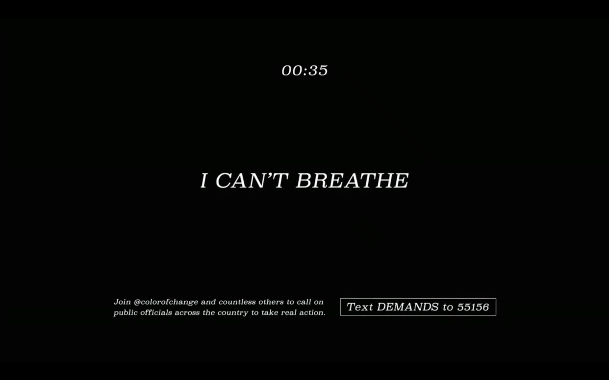 Nickelodeon airs 'I Can't Breathe' PSA in solidarity with George Floyd and the Black Lives Matter movement. (Photo: Twitter)