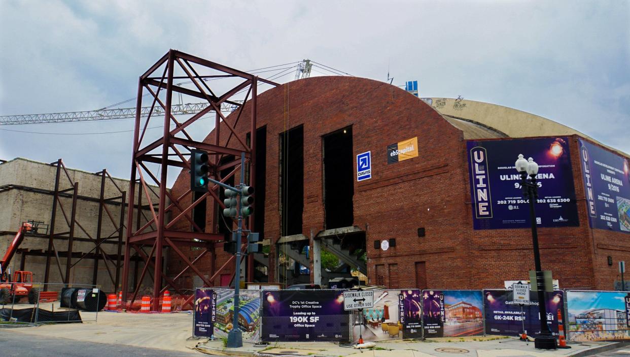 The Uline Arena, site of the first Beatles Concert in the United States, is being transformed to be the largest REI Store on the East Coast.